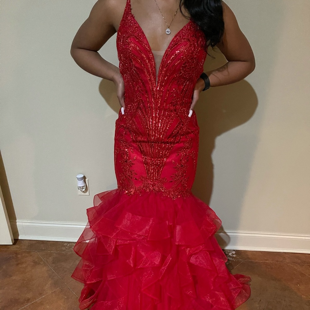red prom pageant and homecoming dress